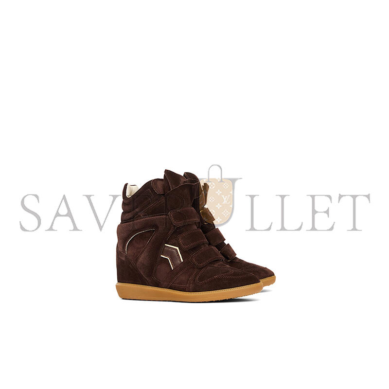 isabel M*rant bekett leather wedge sneakers bk0010fa-c1e02s